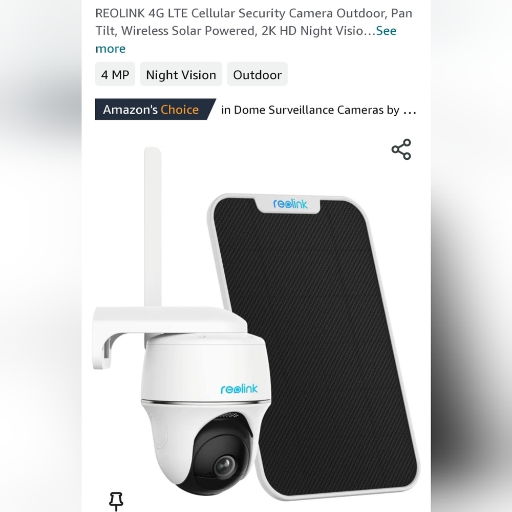 Solar panel security camera